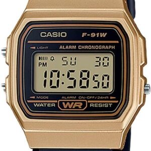 Casio F91W Series | Digital Watch | Water Resistant | LED Light | 1/100 SEC Stopwatch | Regular Time Keeping (HR, Min, SEC, PM, Date, Day) | Daily Alarm | Lightweight | 7 Year Battery