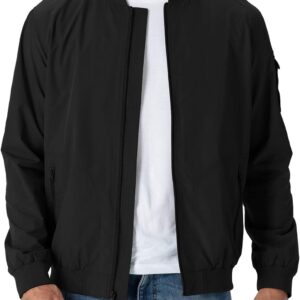 Rdruko Men’s Lightweight Bomber Jacket Causal Fashion Stylish Windbreaker Light Jacket