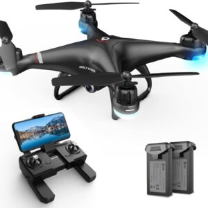 Holy Stone GPS Drone with 1080P HD Camera FPV Live Video for Adults and Kids, Quadcopter HS110G Upgraded Version, 2 Batteries, Altitude Hold, Follow Me and Auto Return, Easy to Use for Beginner