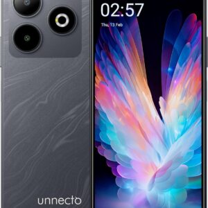 Bolt 10 | Dual SIM | Unlocked Smartphone | Android 14 | 2 Day Battery | NFC | 6.56” HD+ Display | 4GB + 8GB VRAM | 128GB Storage | 16MP Dual Camera | Fingerprint | Charcoal