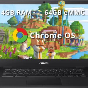 ASUS Chromebook CX1 15.6″ FHD Laptop, Intel Celeron N3350 Processor, 4GB RAM, 64GB eMMC Flash Memory, Intel HD Graphics, 720P Webcam, Stereo Speakers, Chrome OS, Black (Renewed)